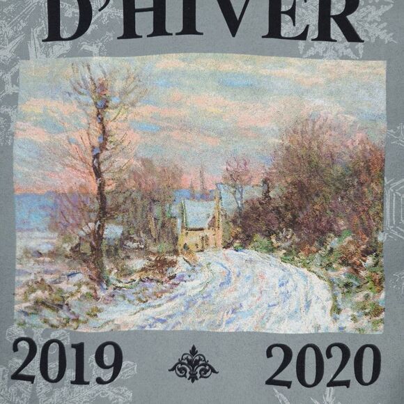 Supreme Shirt Mens Large Black Graphic Print Supreme D'Hiver Crewneck USA - Picture 10 of 15